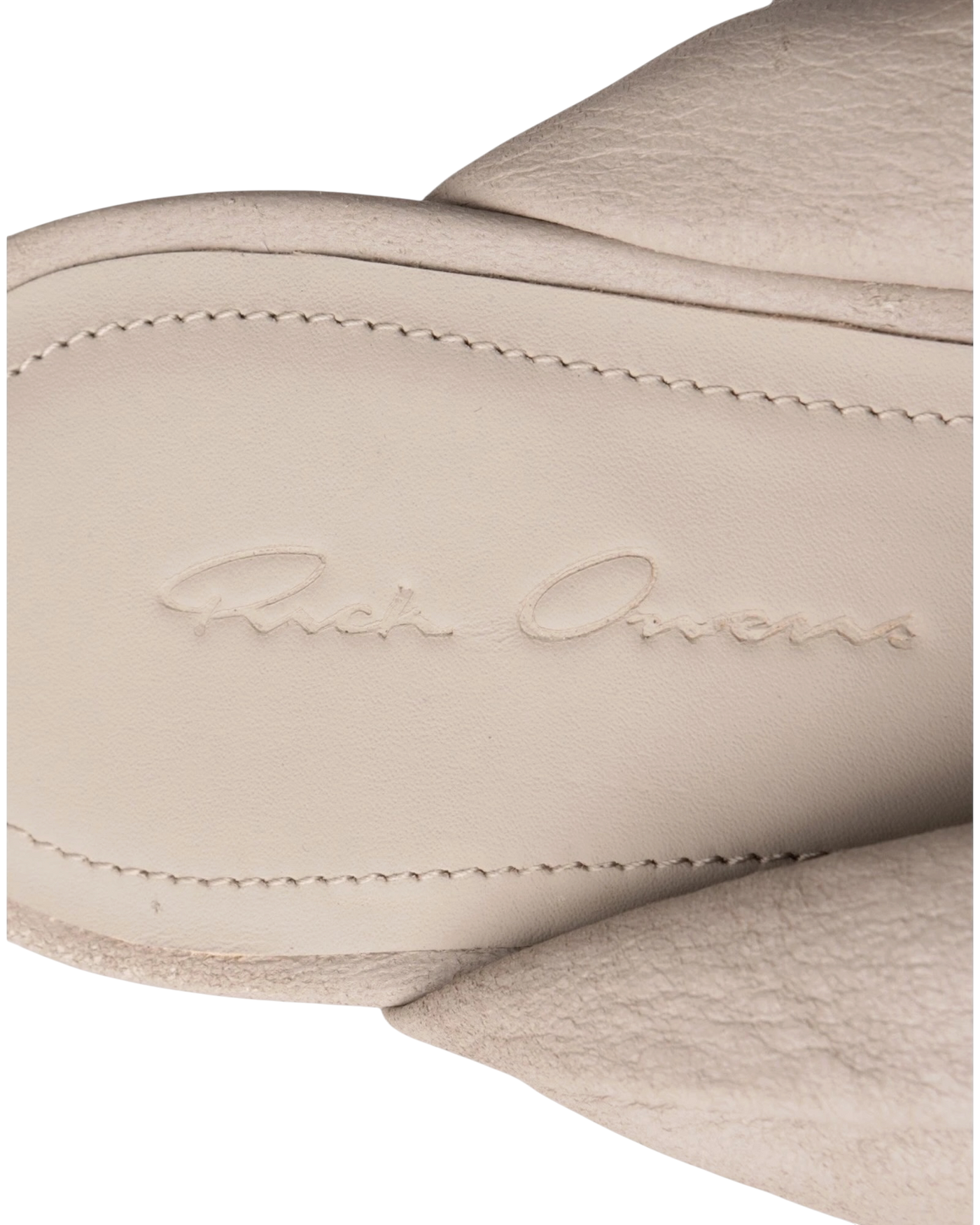 Rick Owens Cantilever 8 Twisted Sandal — Pearl, Size US 7 / EU 37