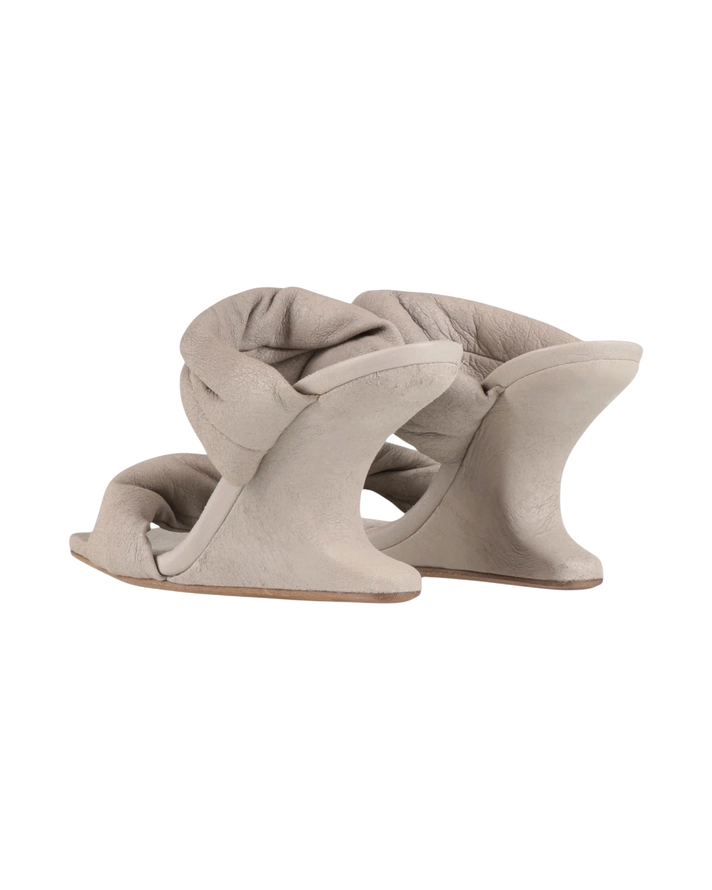 Rick Owens Cantilever 8 Twisted Sandal — Pearl, Size US 7 / EU 37