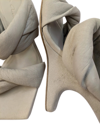 Rick Owens Cantilever 8 Twisted Sandal — Pearl, Size US 7 / EU 37